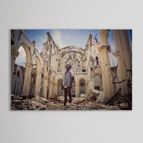 Acrylic Print: Hope Amidst the Ruins